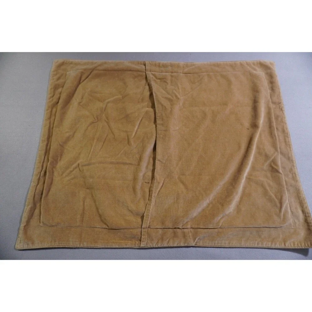 Vintage Ralph Lauren Tan Faux Suede Pillowcase 22x29 Standard Queen Made in USA